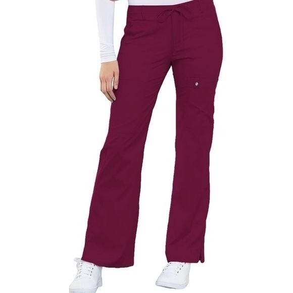Cherokee Luxe Women's Relaxed Fit Burgundy Size L Style 21100 Rn 93643 - Picture 1 of 15